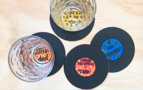 Father's Day upcycled coasters gifts
