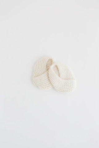 Nivas Newborn White Cashmere Booties