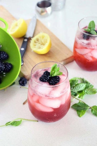 Honey Blackberry Mint Cocktail by Bowl of Delicious