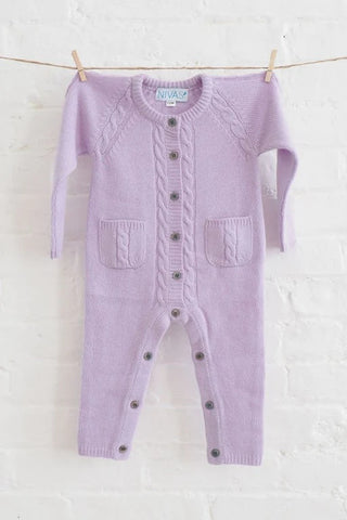 Nivas Cashmere Baby Jumpsuit in Lilac