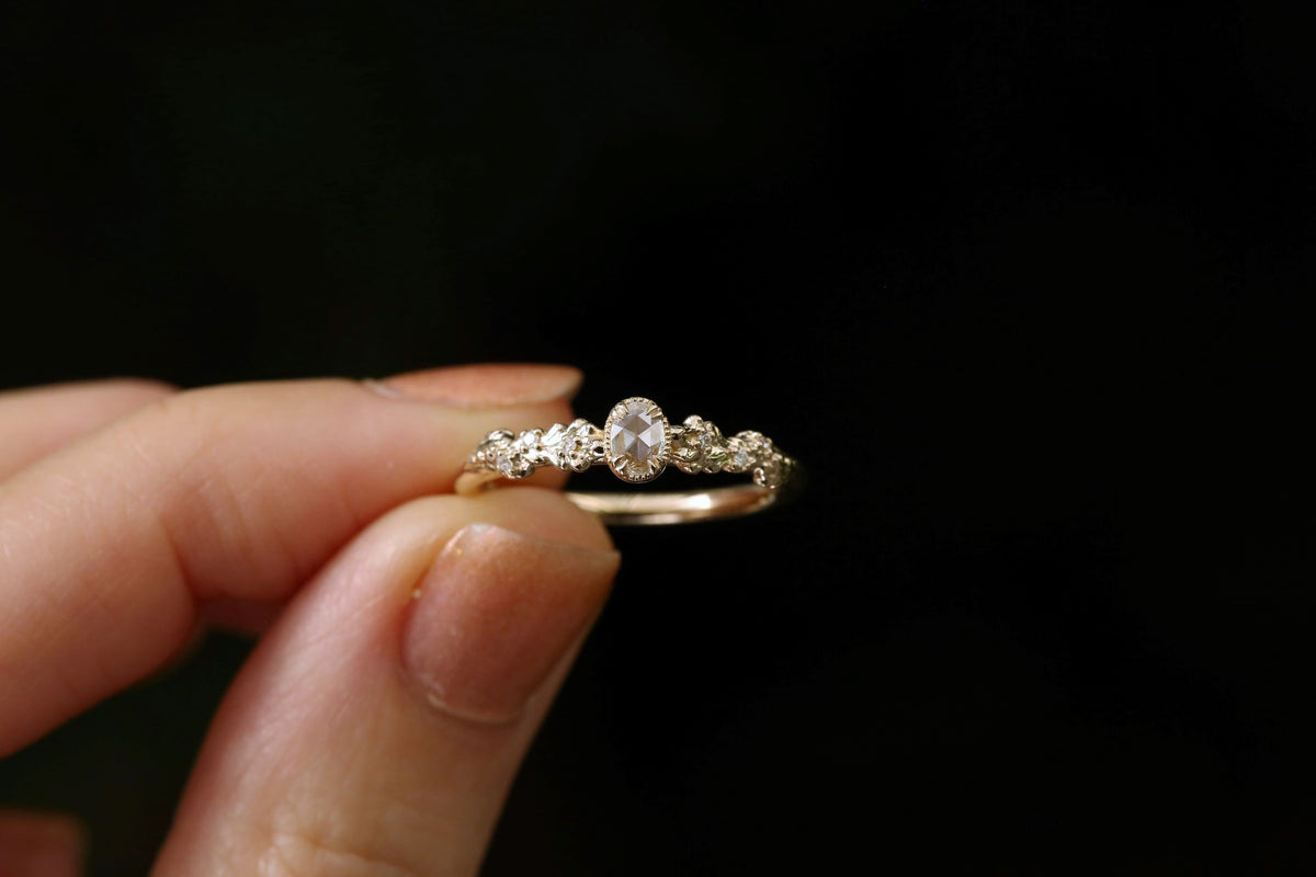 petite diamond engagement ring