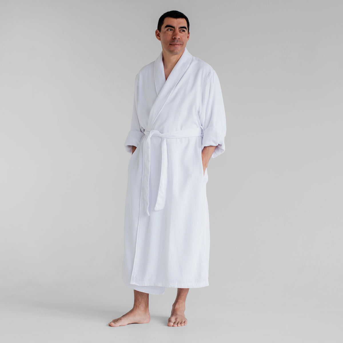 Essential Terry Cloth Spa Robe - White