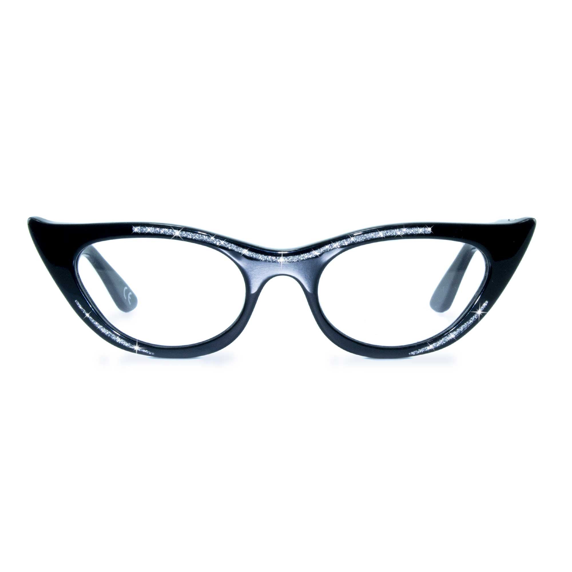 Winged Cat Eye Glasses Frame Black Joiuss™