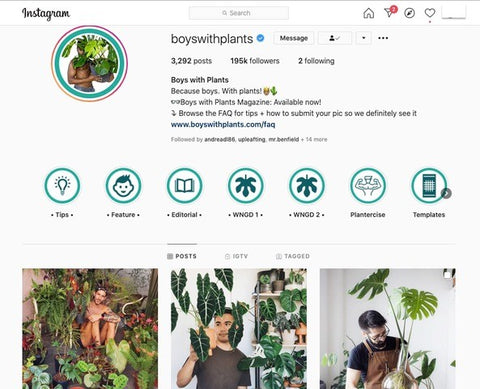 Boys with Plants Insta Screen Grab