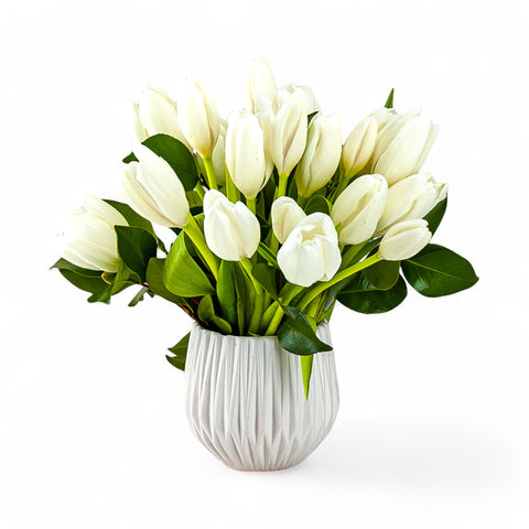 Modern White Tulips from Green Fresh Florals + Plants