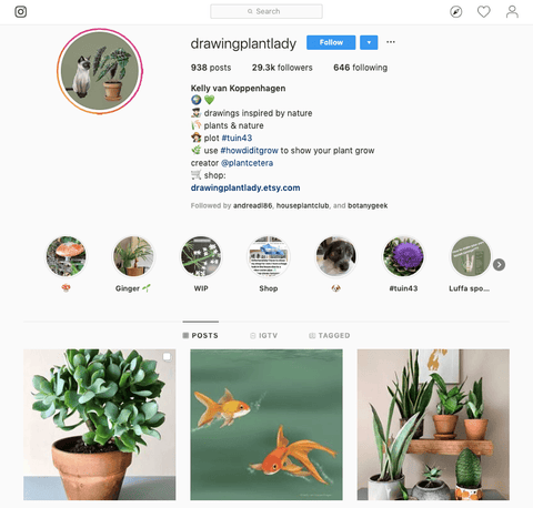 Drawingplantlady Instagram account