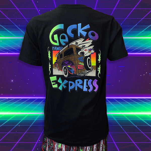 Gecko Express Black Tee