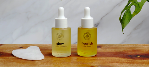 nourish and glow facial oils plant based beauty serum moisturizer holistic skincare