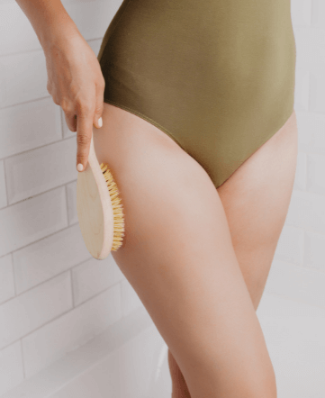 Dry body brushing lymphatic drainage detoxification