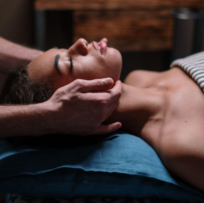 lymphatic drainage massage self care relax facial massage