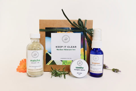 Keep it Clear Maskne skincare set support plant-based gift set 