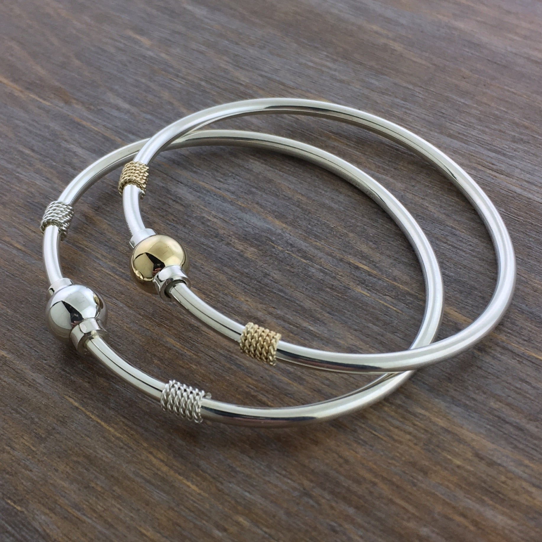 The Cape Cod Double Ball Bracelet available in sterling silver and 14k ...