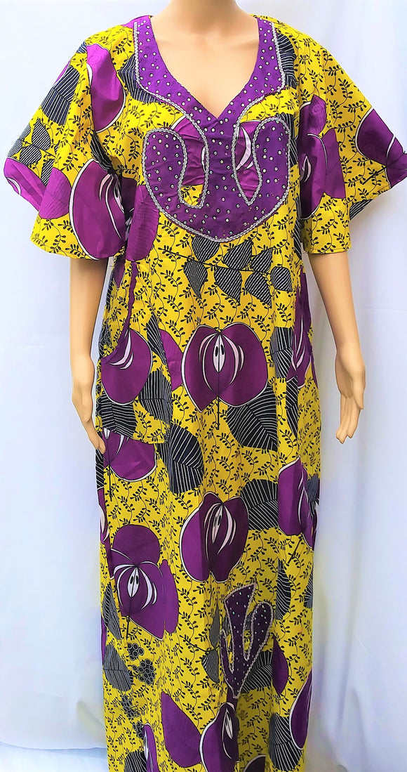 purple ankara dress