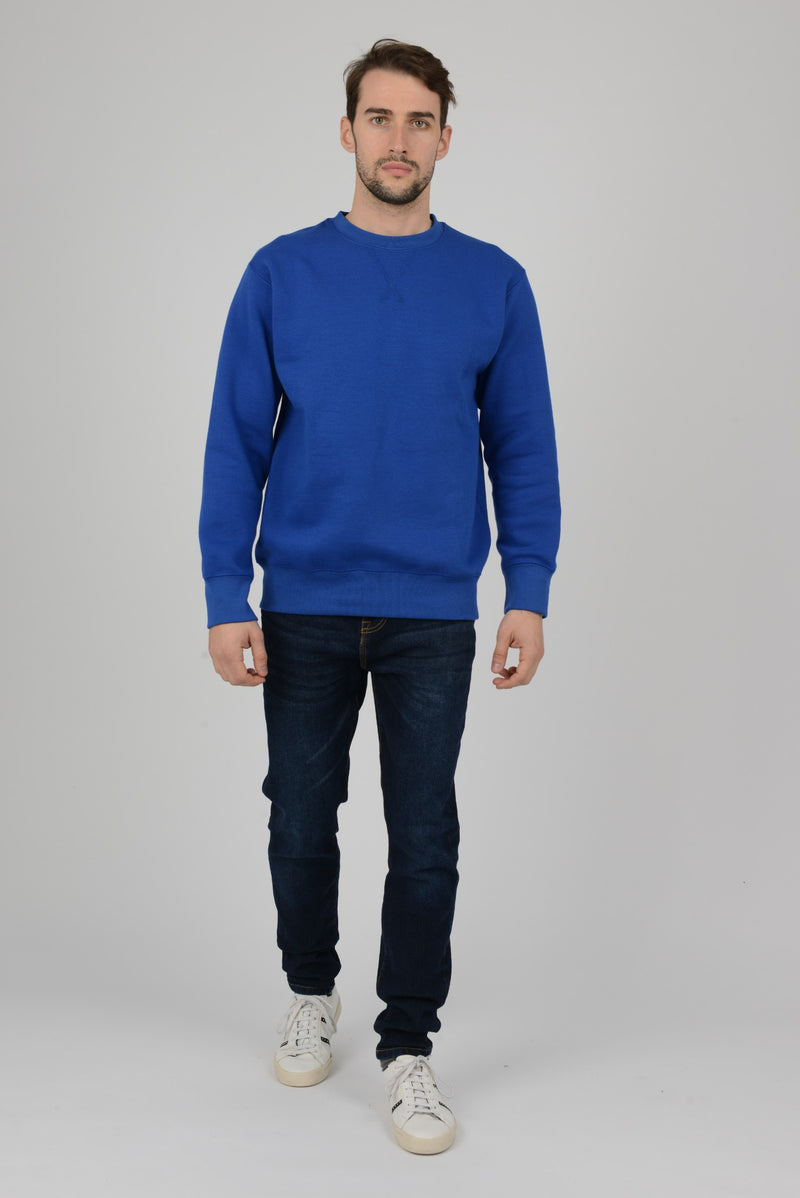 plain royal blue sweatshirt