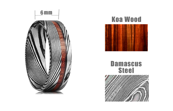 wooden wedding band for women