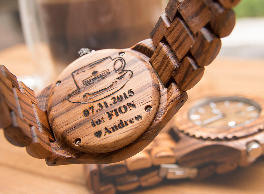 engraved wooden watches by Urban Designer