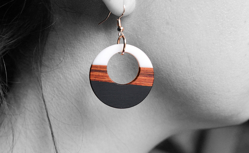 wooden earrings by Urban Designer