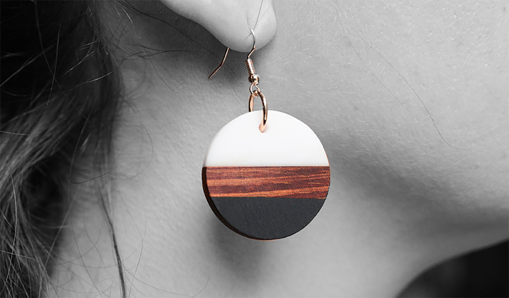 wood earrings by urban designer