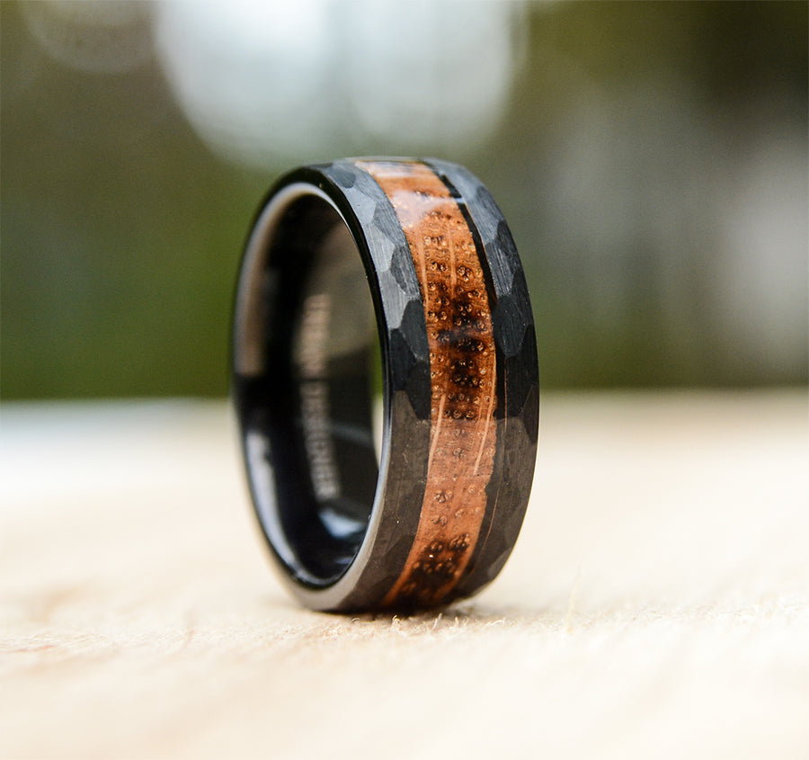 Koa Wood Wedding Rings Available In Tungsten, Titanium, Sterling Silver  Stainless Steel – Aolani Hawaii