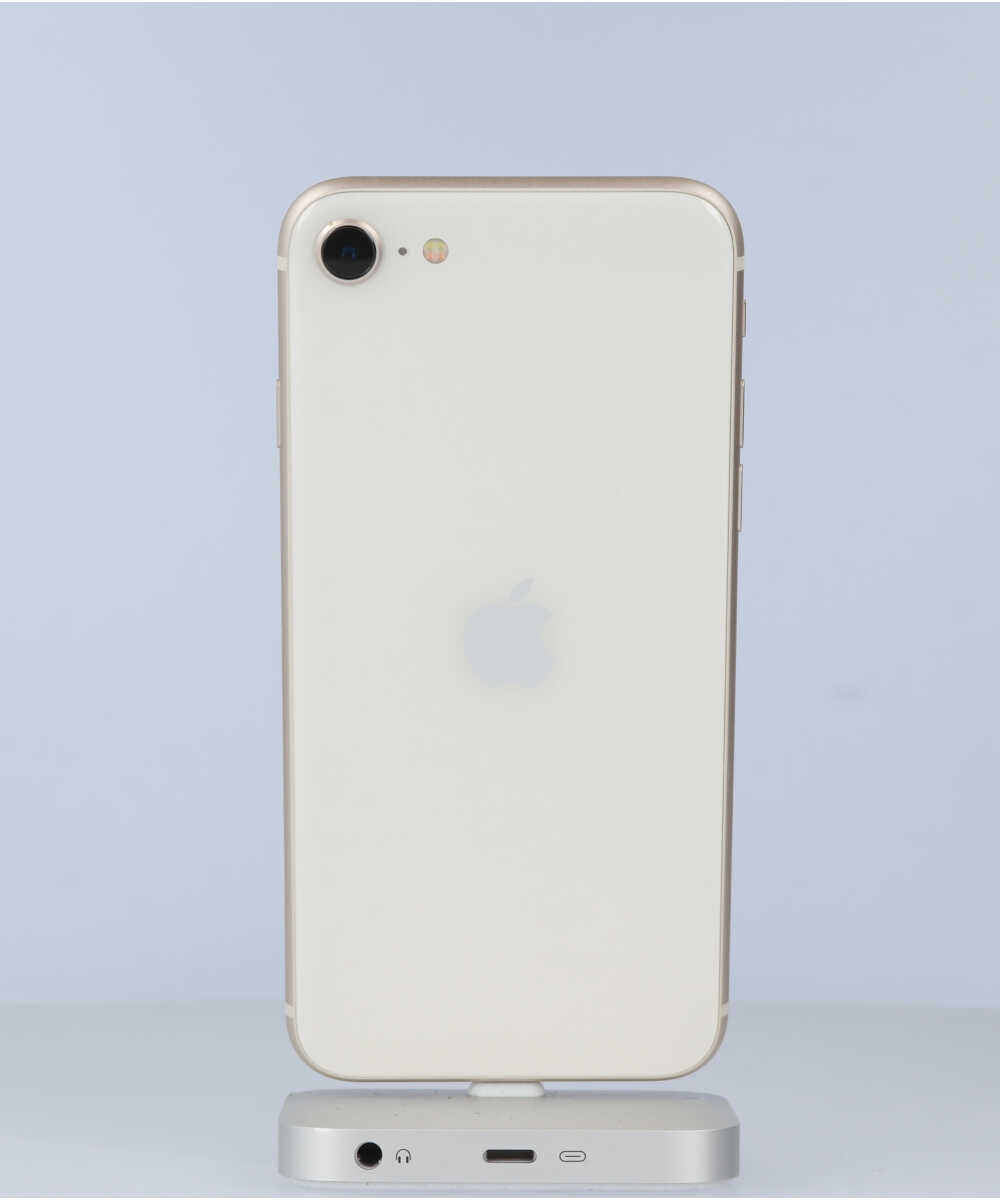 iPhone SE (第 3 世代) 64GB SIMフリー バッテリー最大容量:100% スターライト Bグレード (351191400279156) 中古