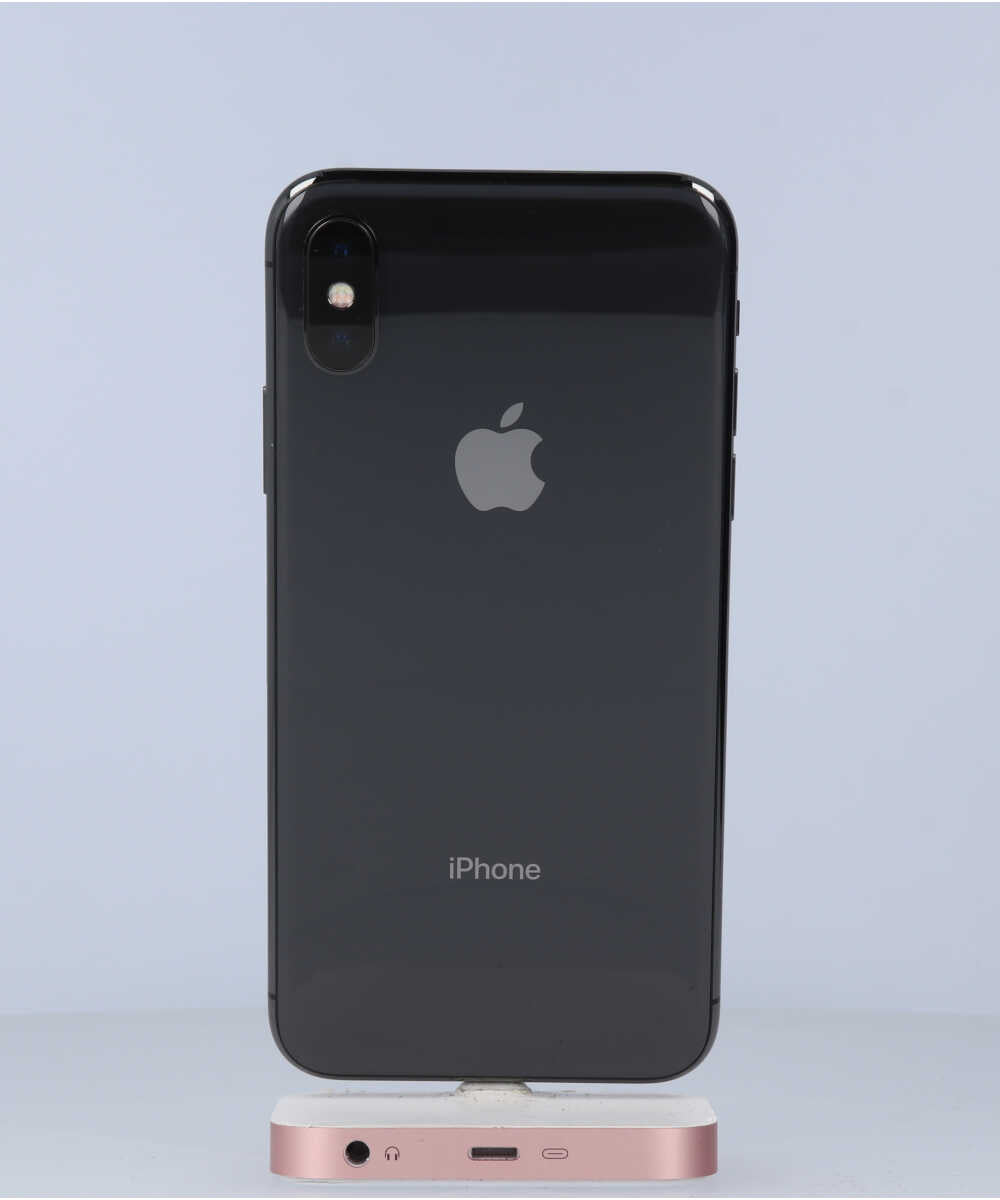 iPhone X 64GB SIMフリー バッテリー最大容量:91% スペースグレイ Cグレード (353023090202792) 中古
