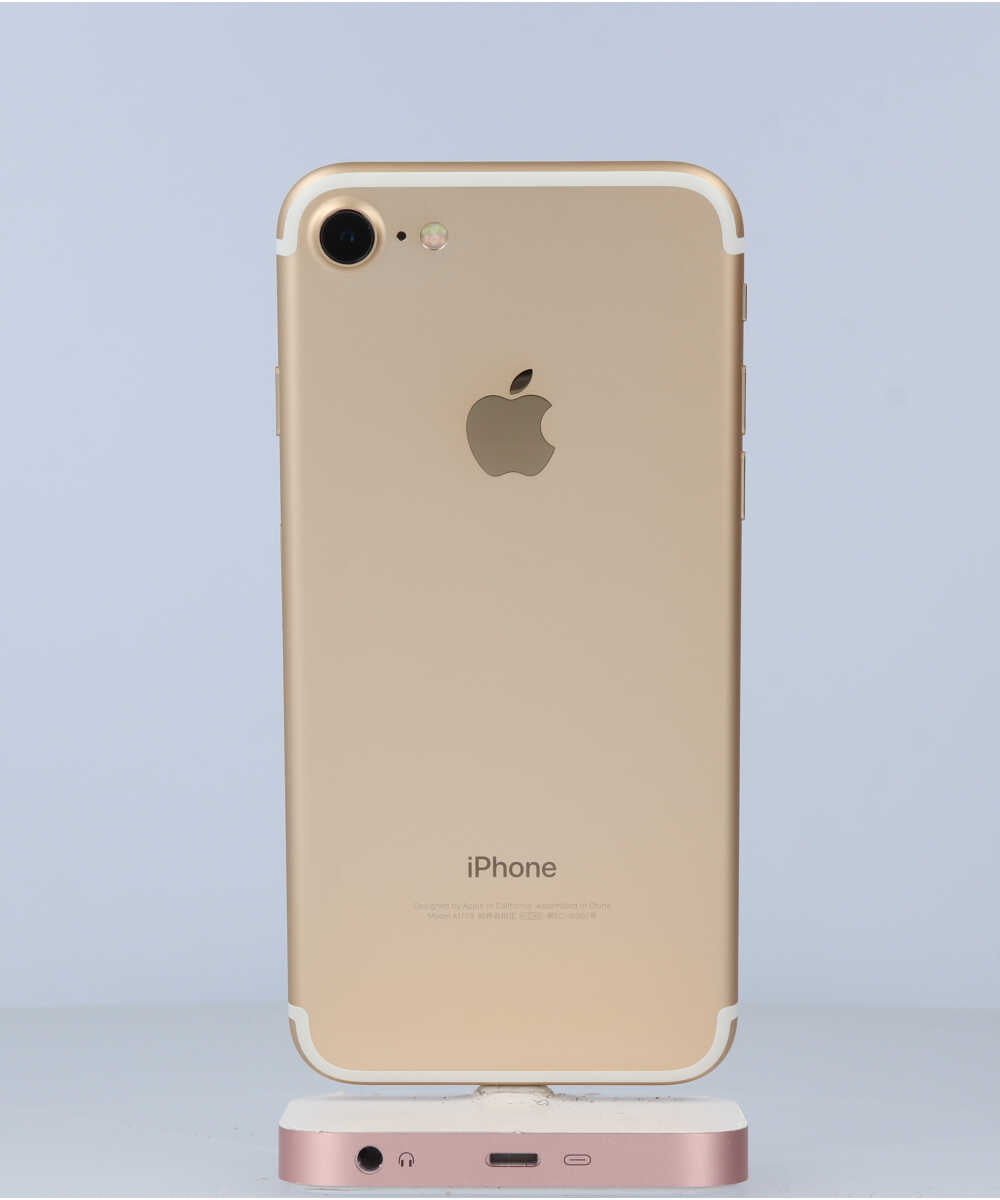 iPhone 7 32GB SIMフリー バッテリー最大容量:91% ゴールド Aグレード (355335084778977) 中古