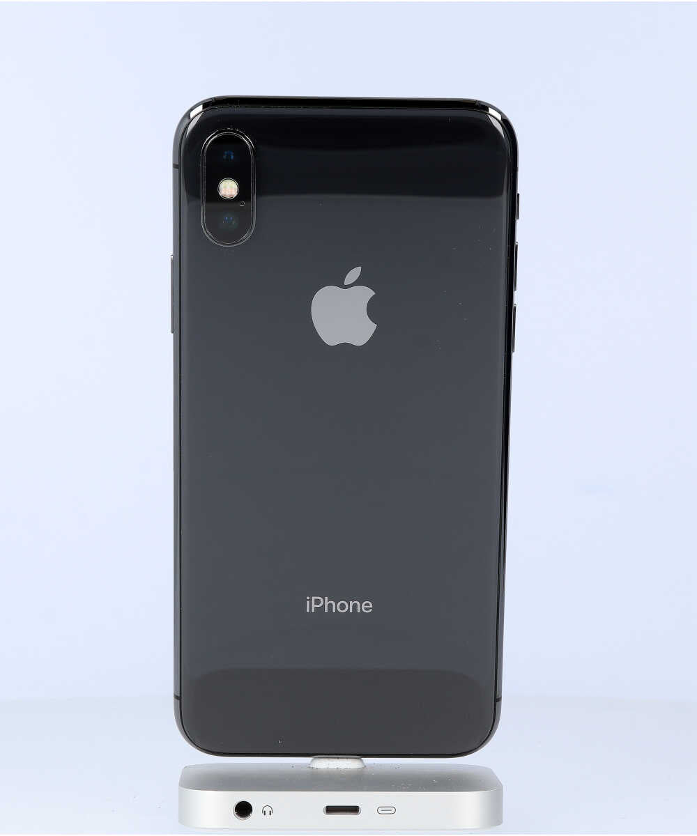 iPhone X 256GB SIMフリー バッテリー最大容量:90% スペースグレイ Bグレード (356738083997762) 中古