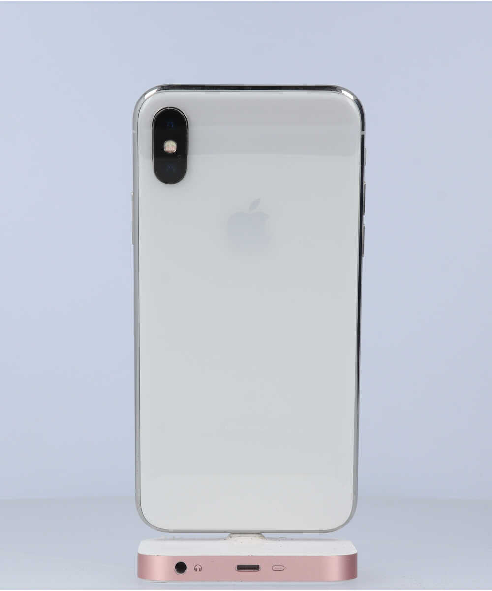 iPhone X 64GB SIMフリー バッテリー最大容量:94% シルバー Cグレード (356738087783879) 中古