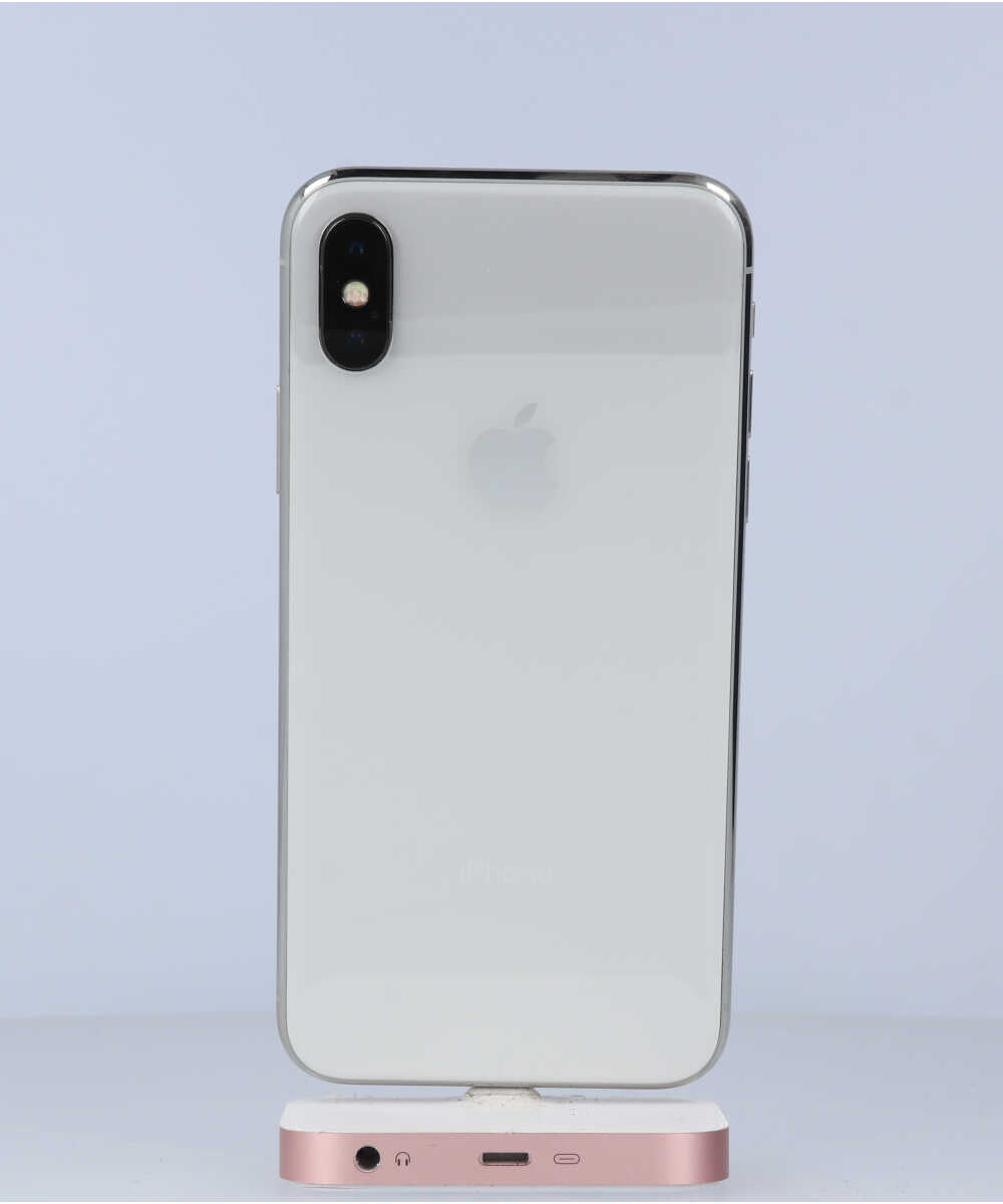 iPhone X 64GB SIMフリー バッテリー最大容量:96% シルバー Cグレード (356740082030769) 中古