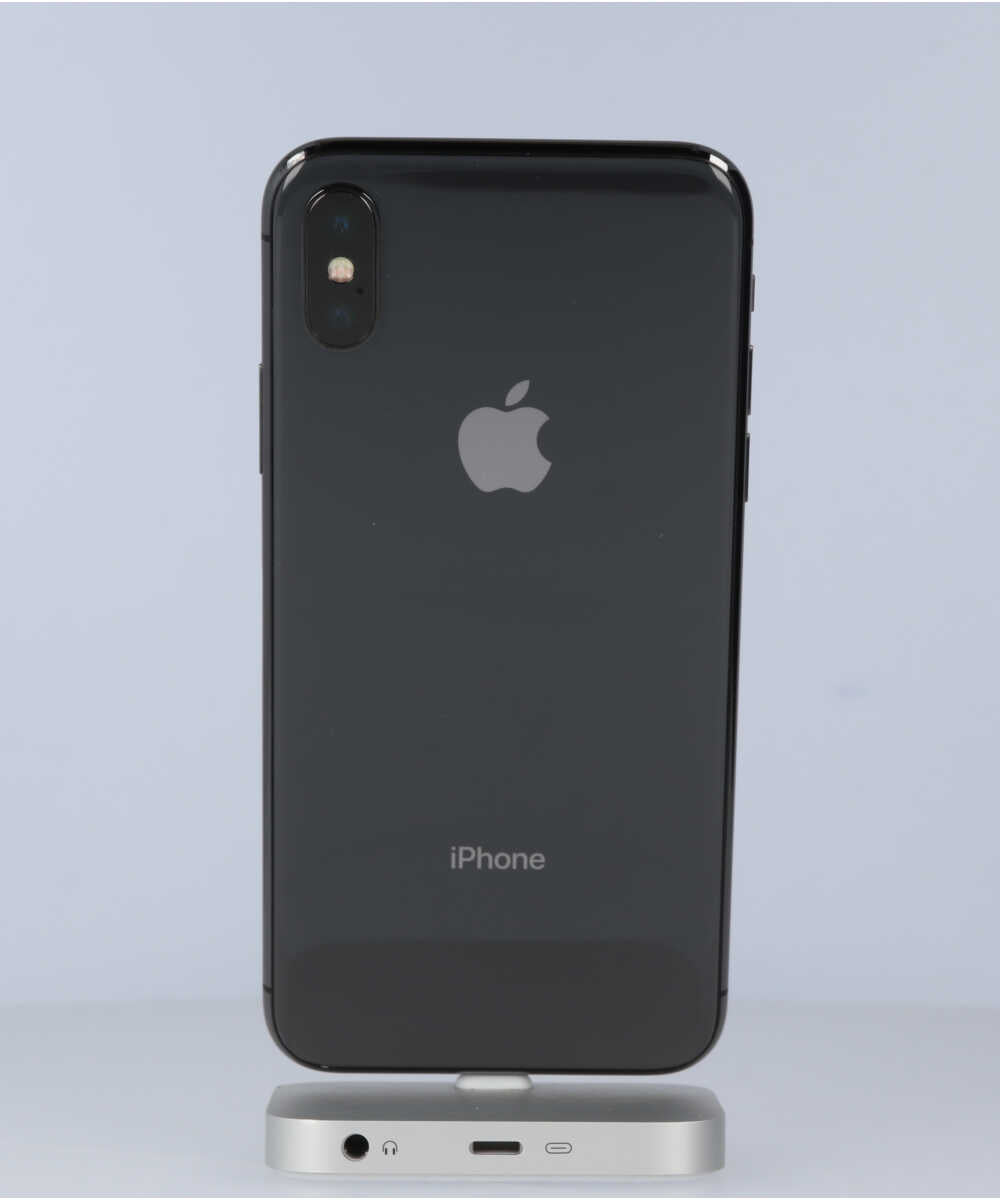 iPhone X 256GB SIMフリー バッテリー最大容量:96% スペースグレイ Cグレード (356741089062771) 中古