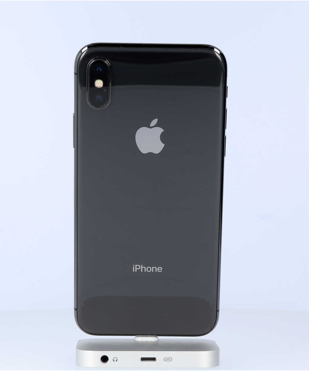 iPhone X 256GB SIMフリー バッテリー最大容量:82% スペースグレイ Bグレード (356742081602424) 中古