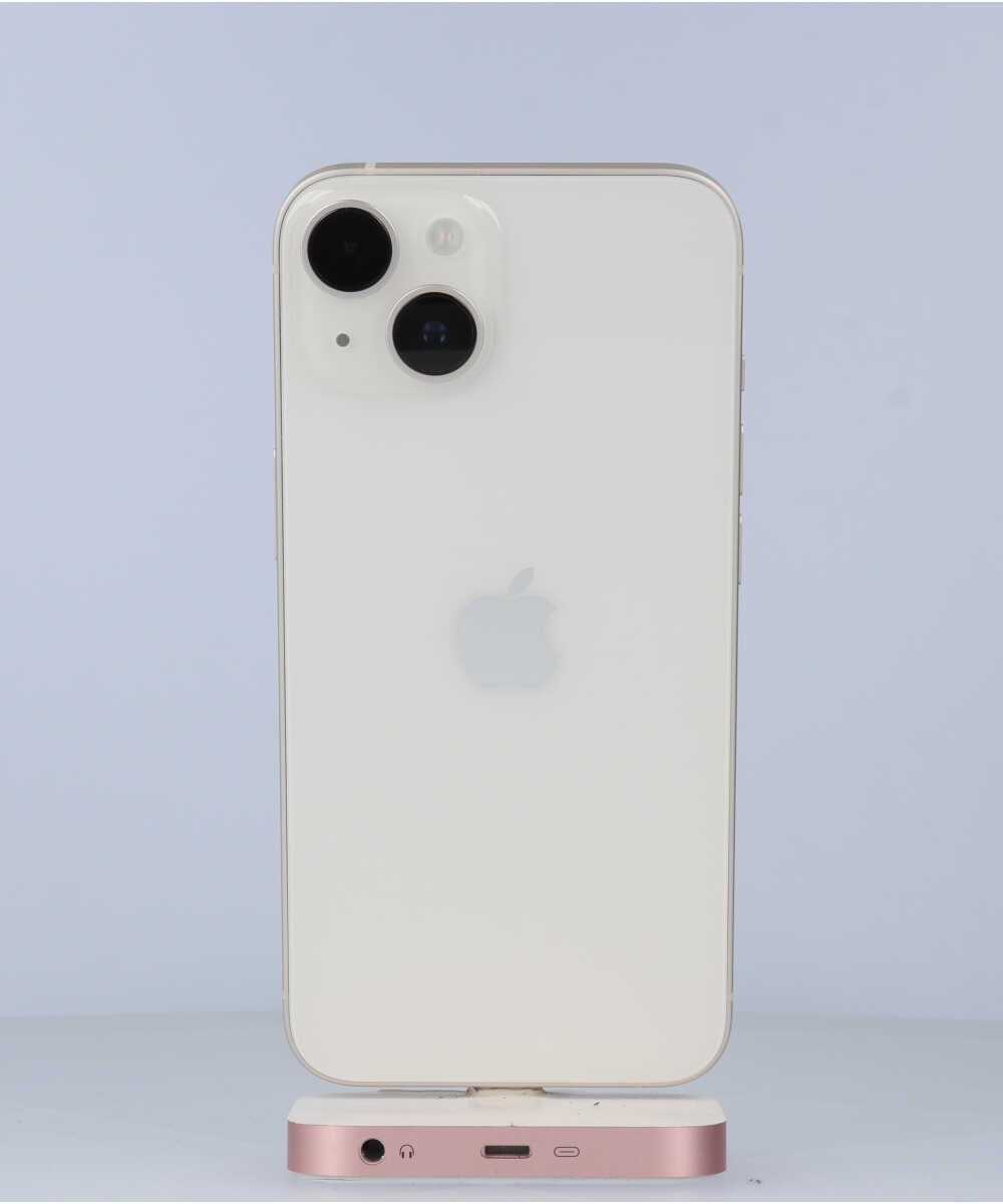 iPhone 14 128GB SIMフリー バッテリー最大容量:100% スターライト Aグレード (357181339467729) 中古