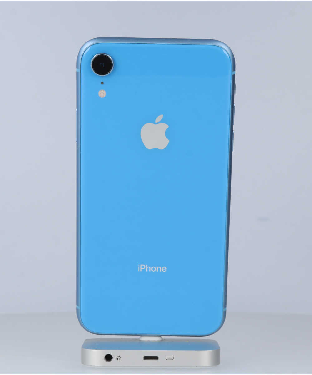 iPhone XR 64GB SIMフリー バッテリー最大容量:93% ブルー Bグレード (357371094231580) 中古