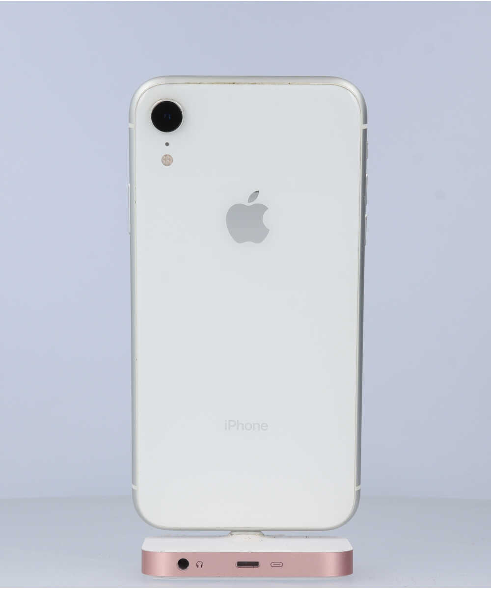 iPhone XR 64GB SIMフリー バッテリー最大容量:91% ホワイト Bグレード (357372094389873) 中古