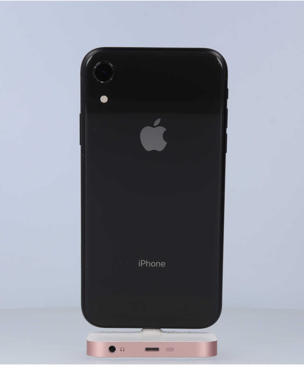 iPhone XR 64GB SIMフリー バッテリー最大容量:92% ブラック Bグレード (357373097213011) 中古