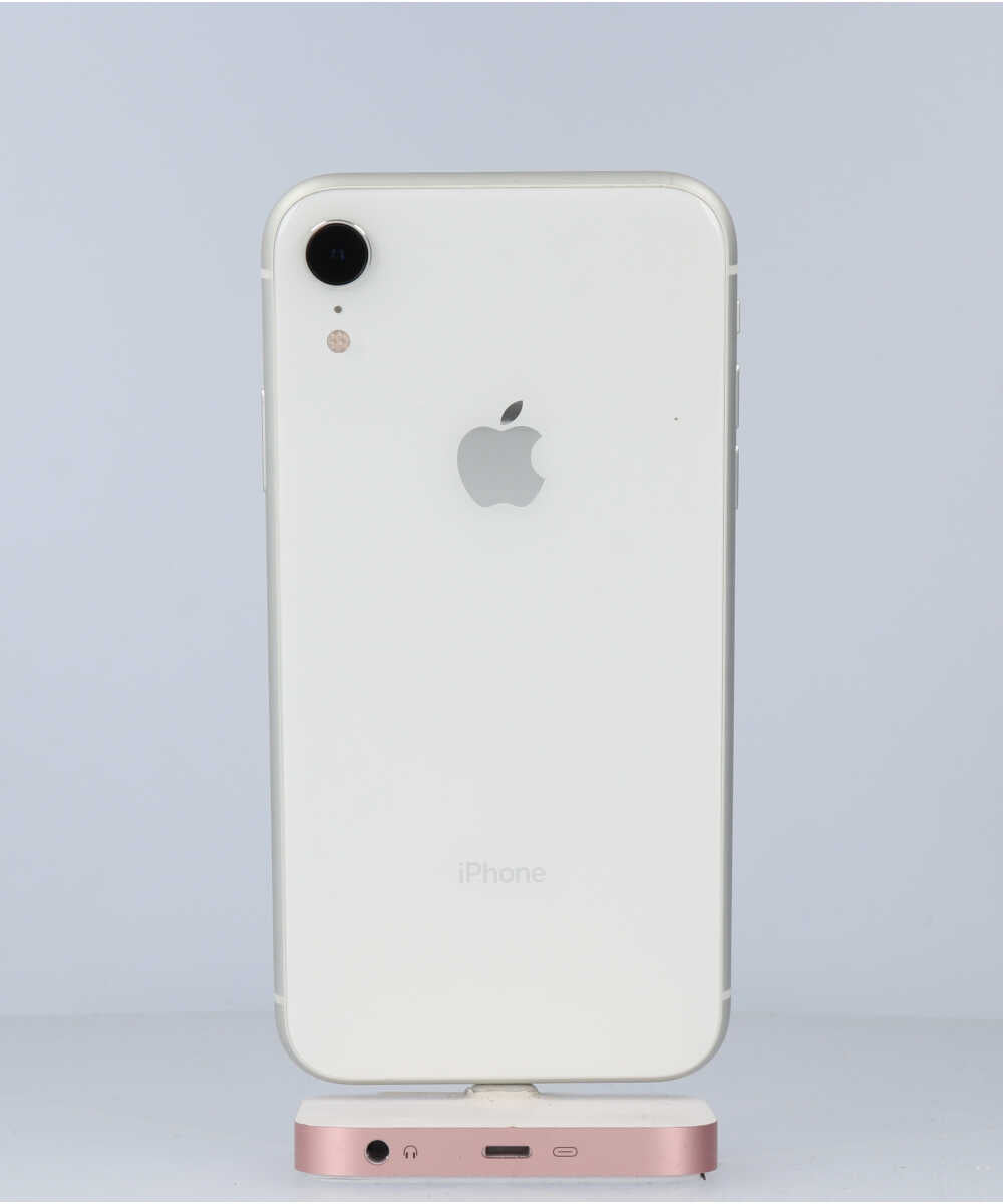 iPhone XR 64GB SIMフリー バッテリー最大容量:90% ホワイト Bグレード (357374094801097) 中古