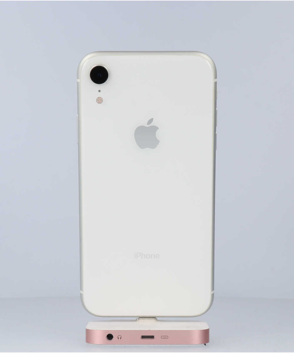 iPhone XR 64GB SIMフリー バッテリー最大容量:91% ホワイト Bグレード (357377096626271) 中古