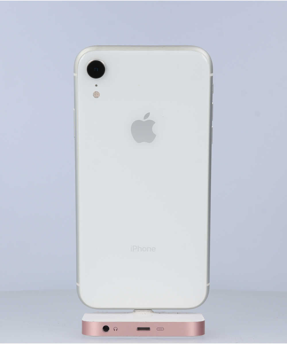 iPhone XR 64GB SIMフリー バッテリー最大容量:92% ホワイト Bグレード (358818090940423) 中古