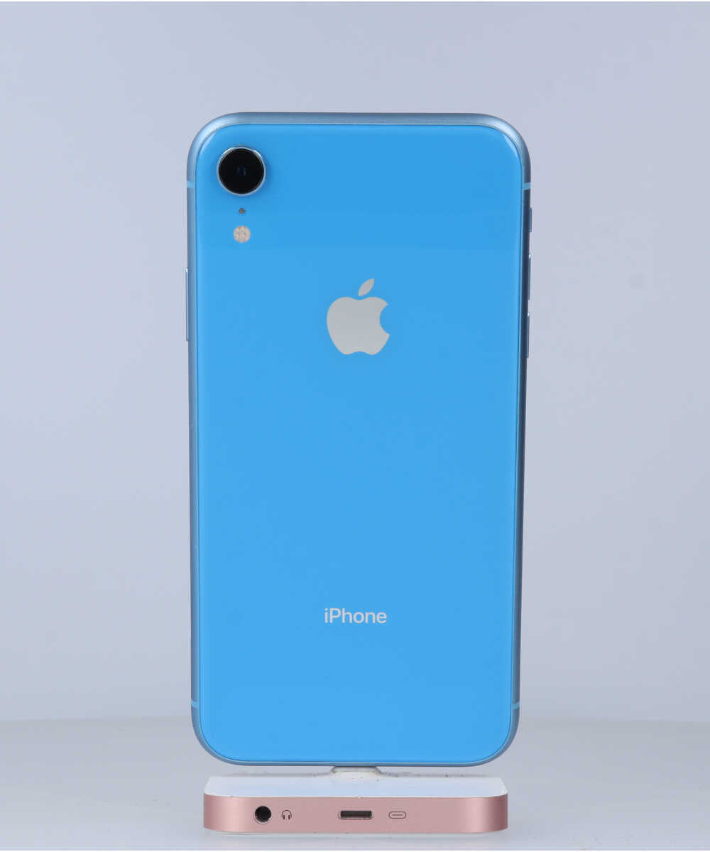 iPhone XR 64GB SIMフリー バッテリー最大容量:94% ブルー Bグレード (358818092647166) 中古