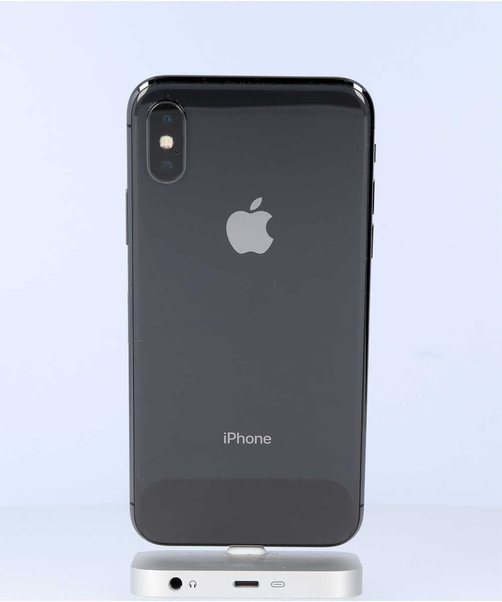 iPhone X 64GB SIMフリー バッテリー最大容量:92% スペースグレイ Cグレード (353020092479287) 中古