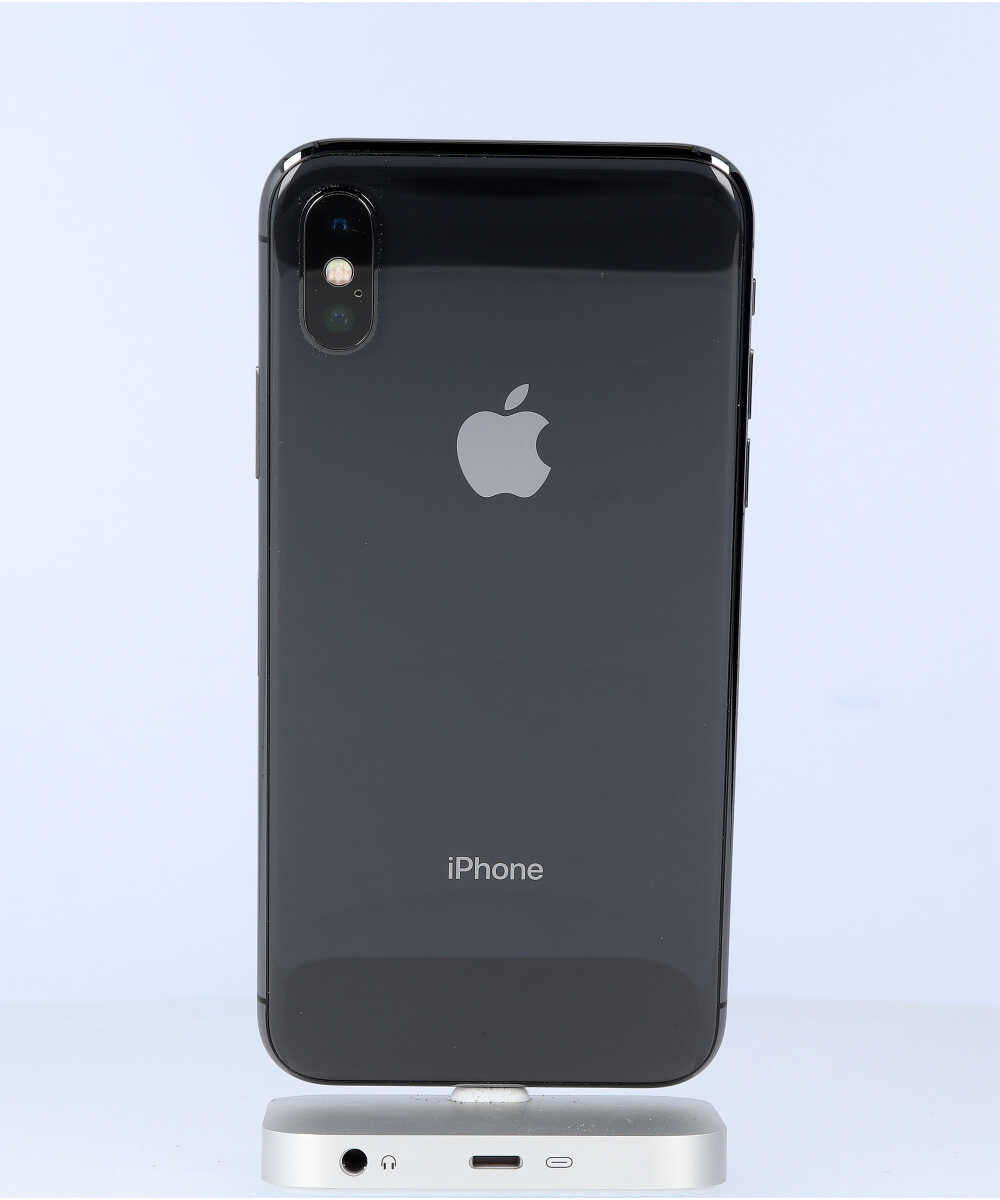 iPhone X 256GB SIMフリー バッテリー最大容量:81% スペースグレイ Bグレード (356738082354049) 中古