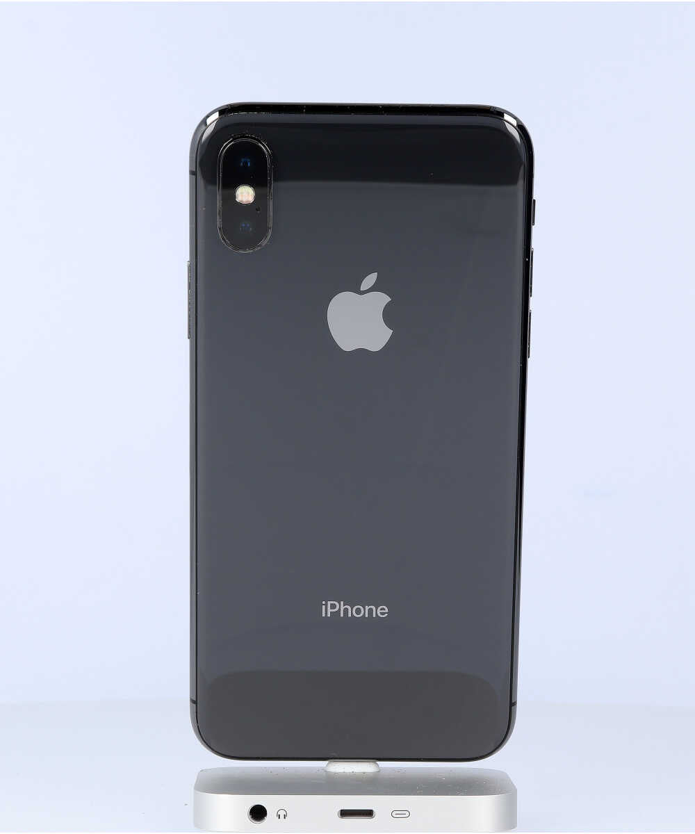 iPhone X 64GB SIMフリー バッテリー最大容量:90% スペースグレイ Cグレード (356738084836357) 中古