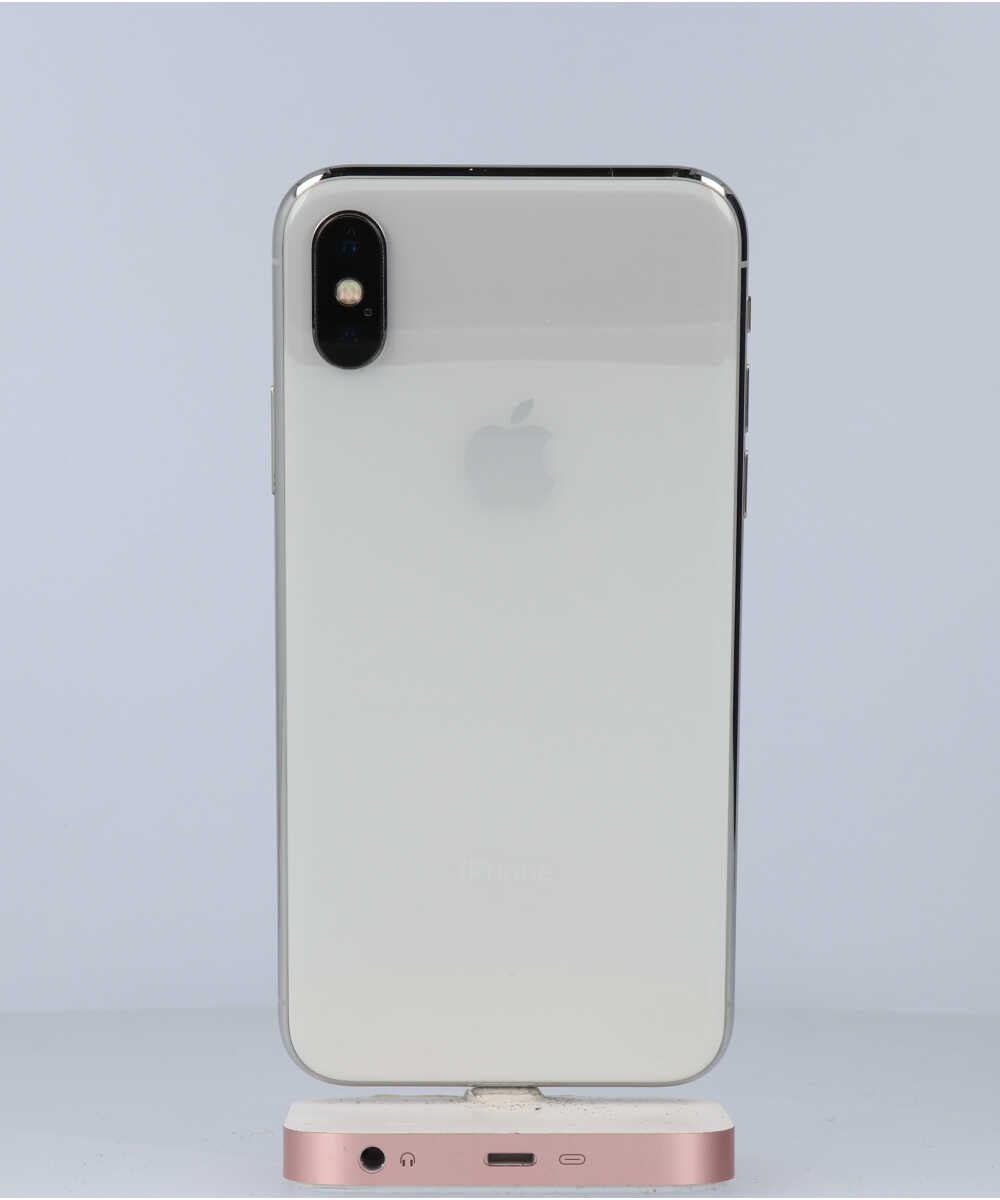 iPhone X 64GB SIMフリー バッテリー最大容量:93% シルバー Cグレード (356738086645343) 中古