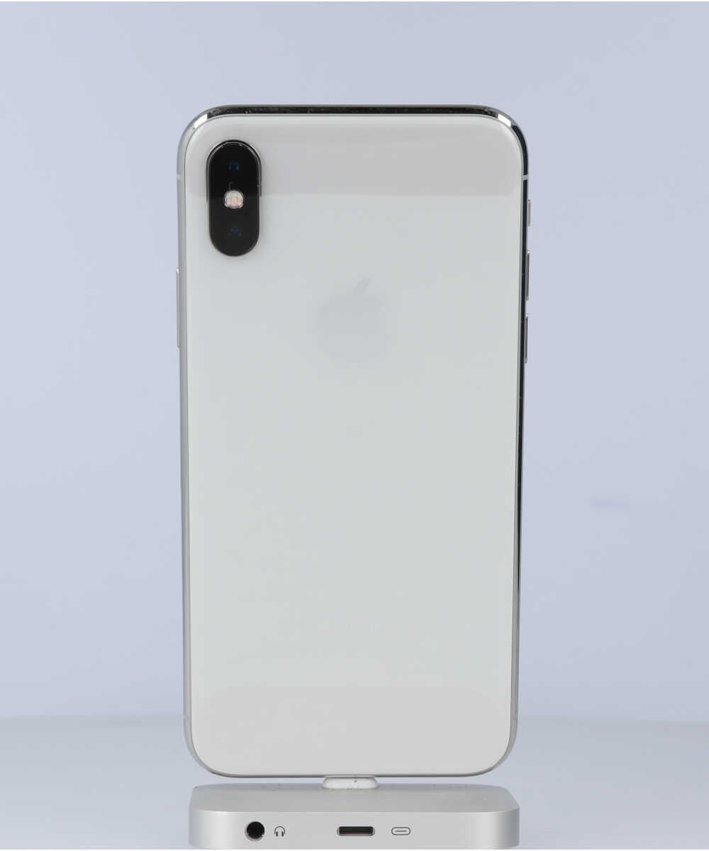 iPhone X 64GB SIMフリー バッテリー最大容量:98% シルバー Cグレード (356739084783755) 中古