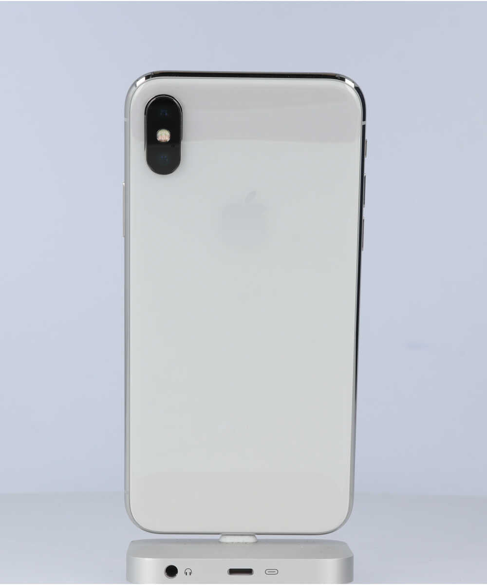 iPhone X 64GB SIMフリー バッテリー最大容量:92% シルバー Cグレード (356739085123837) 中古