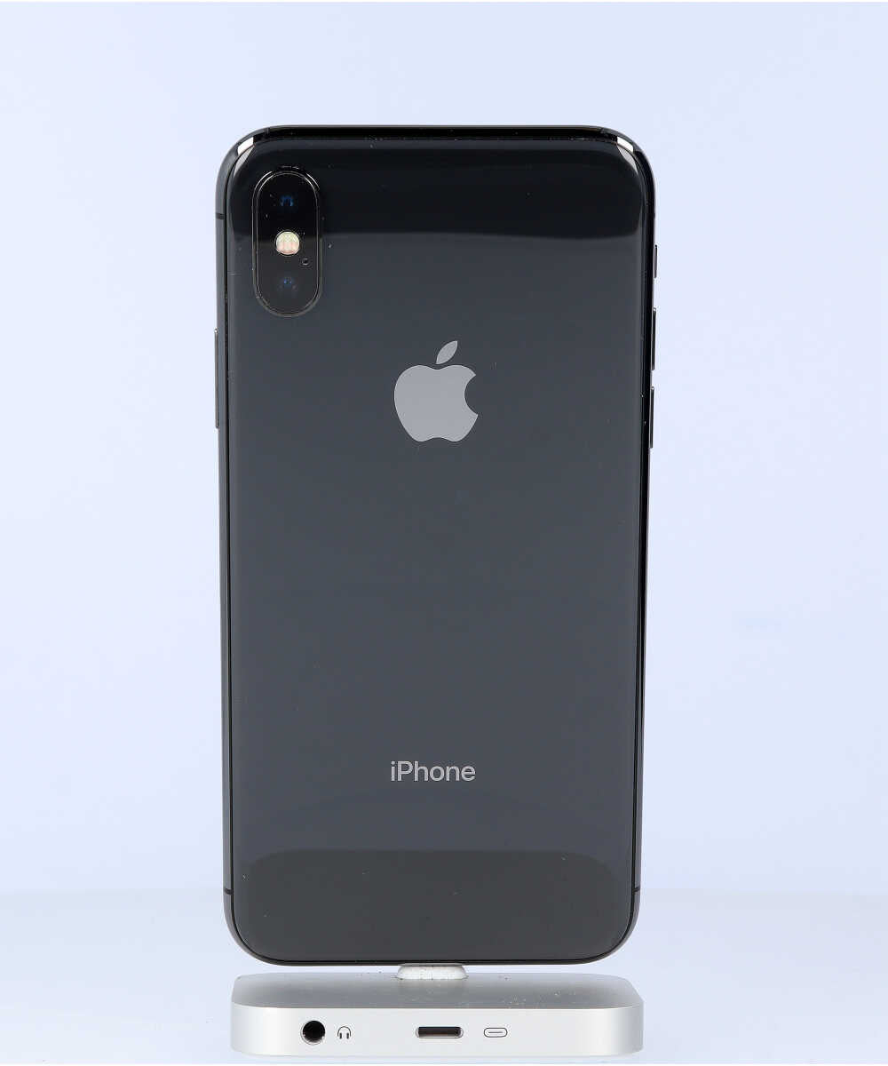 iPhone X 256GB SIMフリー バッテリー最大容量:85% スペースグレイ Bグレード (356739085370701) 中古