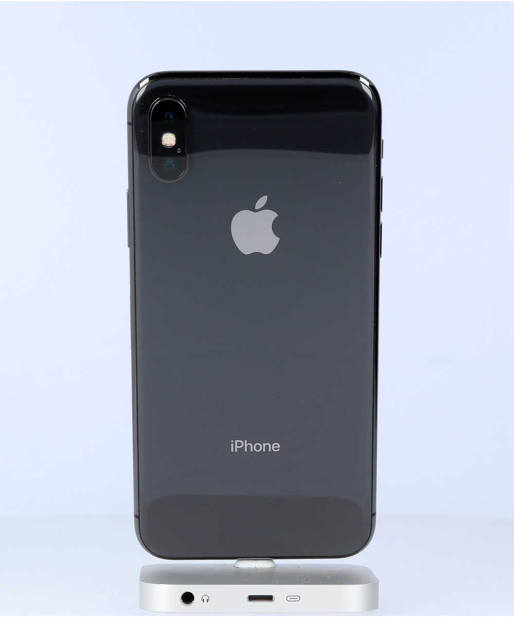 iPhone X 256GB SIMフリー バッテリー最大容量:82% スペースグレイ Bグレード (356739089014099) 中古