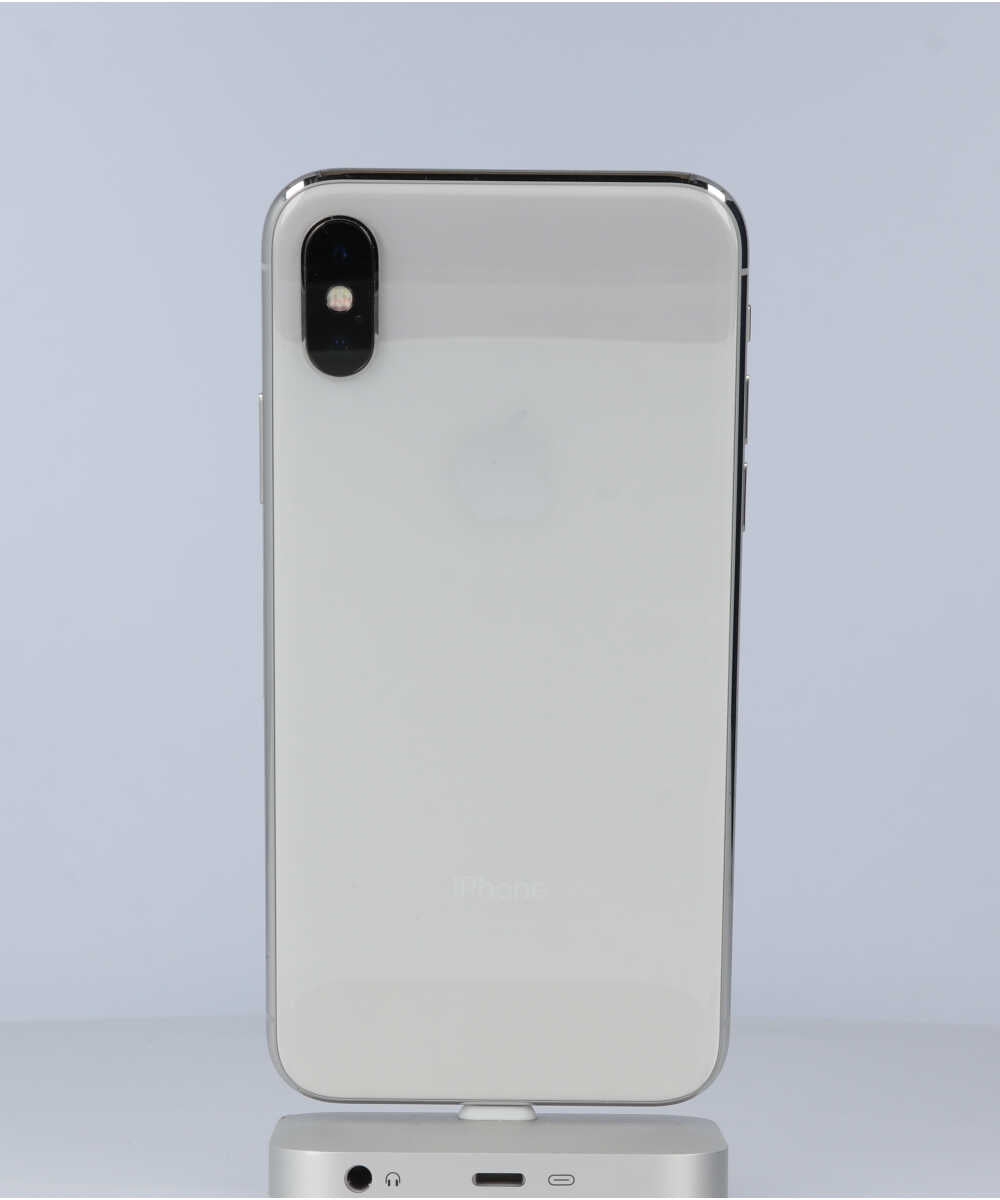 iPhone X 256GB SIMフリー バッテリー最大容量:92% シルバー Cグレード (356741082197400) 中古