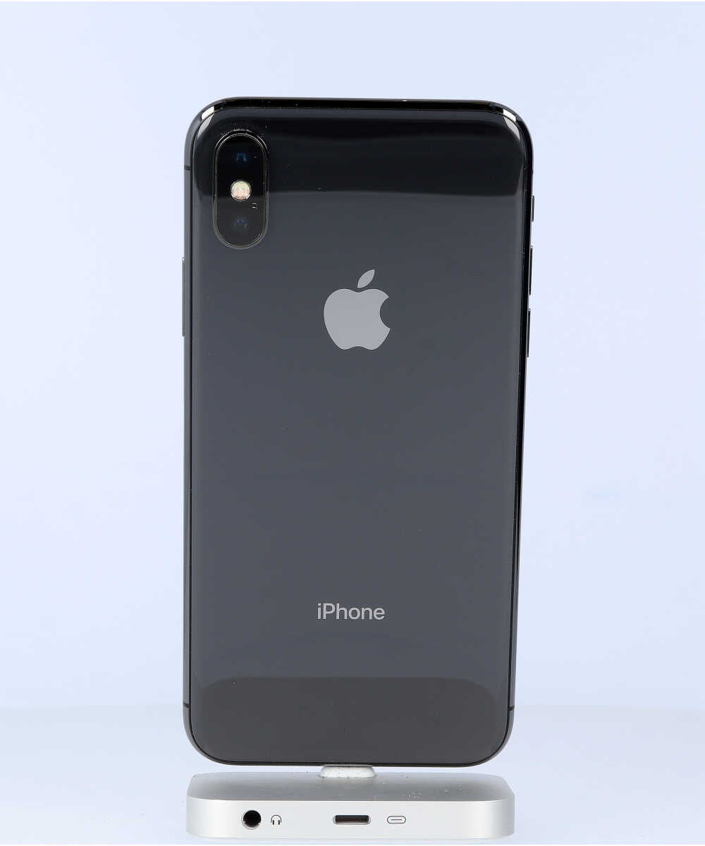 iPhone X 256GB SIMフリー バッテリー最大容量:94% スペースグレイ Bグレード (356741084916740) 中古