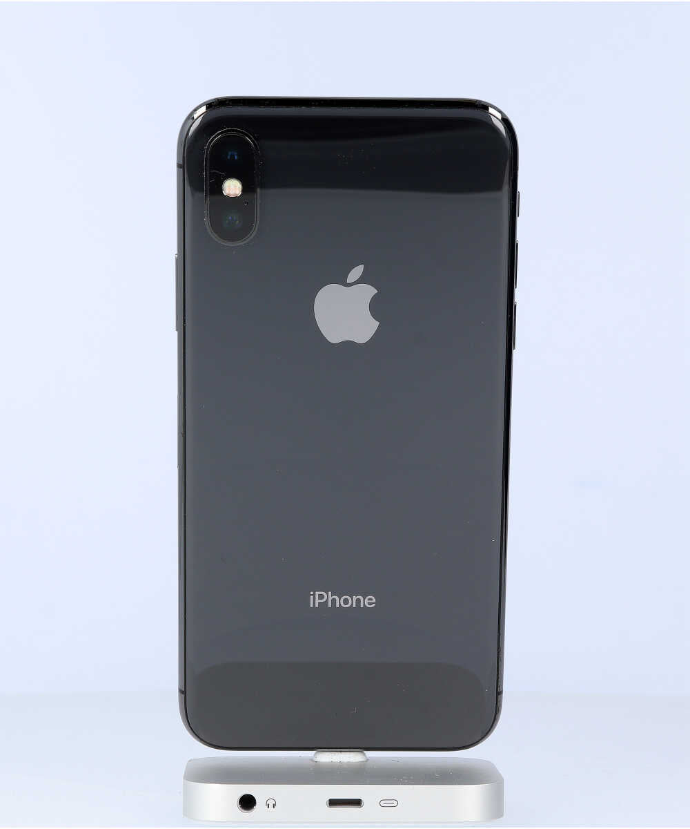 iPhone X 256GB SIMフリー バッテリー最大容量:92% スペースグレイ Bグレード (356741085254075) 中古